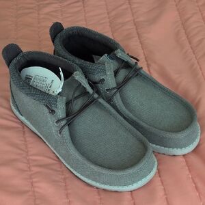 HEYDUDE Men's Wally Mid Salt N Stone Grey/Black Size